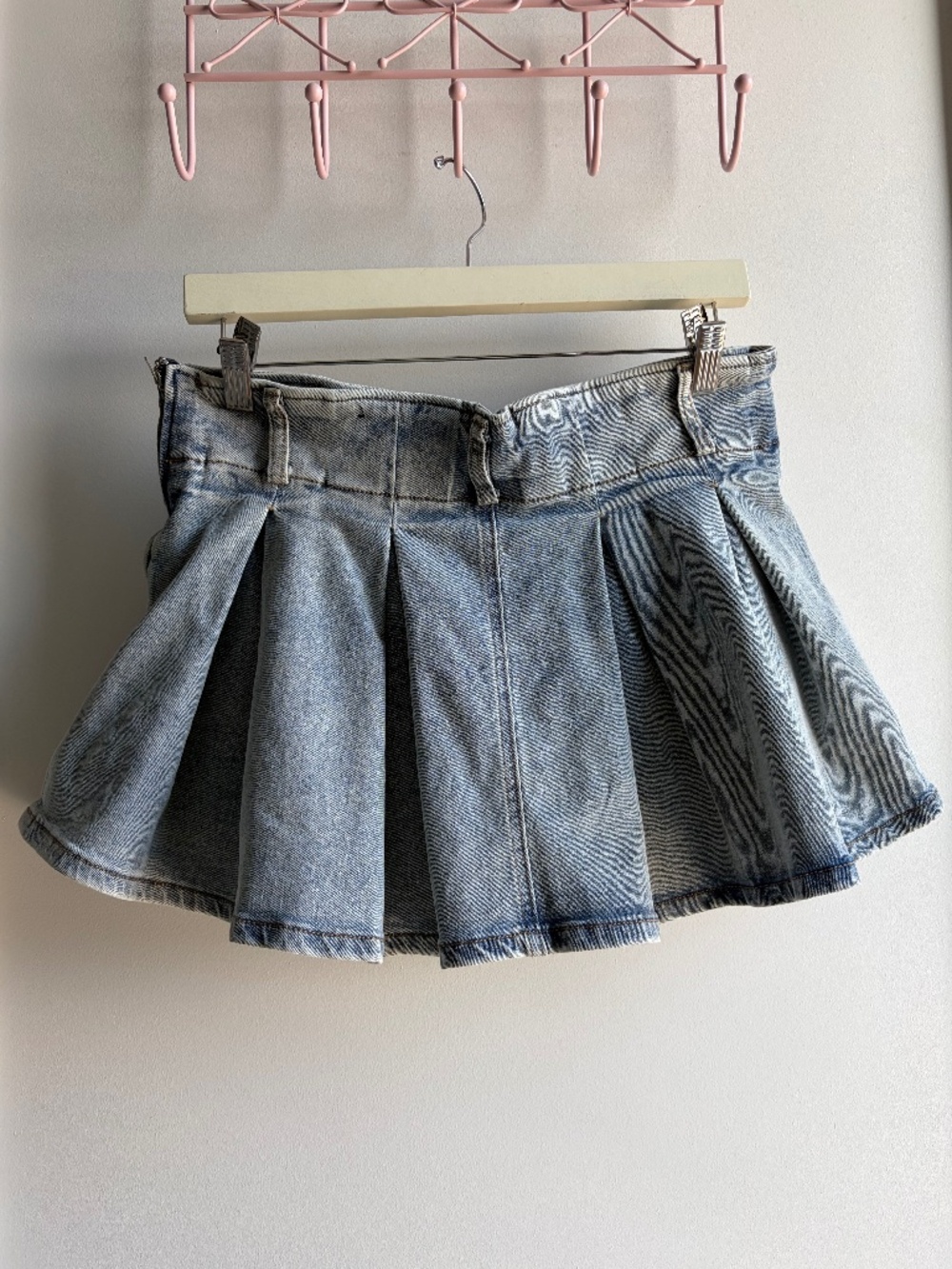 Y2K micro mini jean Skirt - L